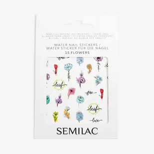 Semilac Naklejki Wodne Do Paznokci Flowers 15 - Ozdoby do paznokci - miniaturka - grafika 1