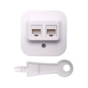 Gniazdka elektryczne - Legrand Gniazdo komputerowe podwójne FORIX biały - miniaturka - grafika 1