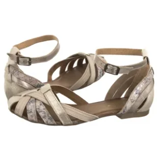 Sandały Beżowe Kwiatki 01924-47/00-0 (MA600-i) Maciejka - Sandały damskie - miniaturka - grafika 1