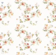 Wyposażenie pokoiku dziecięcego - Tapeta Floral Vintage - miniaturka - grafika 1