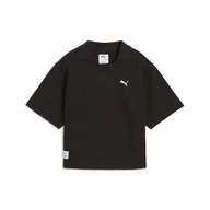 Koszulki sportowe damskie - Damska koszulka polo PUMA Class o luźnym kroju PUMA Black - miniaturka - grafika 1
