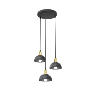 Moto lampa wisząca 3xE14 czarna/złota 1386/3PREM - Lampy sufitowe - miniaturka - grafika 1