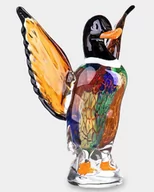 Figurki dekoracyjne - Figura Szklana w Stylu Murano Kaczor Kolorowy - miniaturka - grafika 1