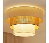 Lampy sufitowe - Brilagi-Plafon DENVER LUNETA 1xE27/15W/230V pr.45 beżowy/brązowy/kremowy - miniaturka - grafika 1