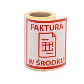 Papier do drukarek - Naklejki Etykieta Ostrożnie Faktura Kurier 100szt - miniaturka - grafika 1