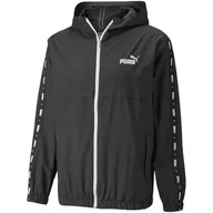 Kurtki męskie - Kurtka męska Puma ESS+TAPE Windbreaker czarna 847477 01-M - miniaturka - grafika 1