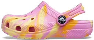 Crocs Unisex Classic Marbled Clog T drewniane buty dziecięce, Taffy Pink Multi, 23/24 EU - Buty dla dziewczynek - miniaturka - grafika 1