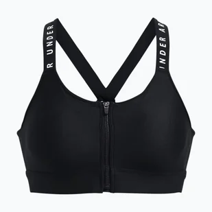 Biustonosz fitness Under Armour Infinity High Bra Zip black/white - Bielizna sportowa damska - miniaturka - grafika 1