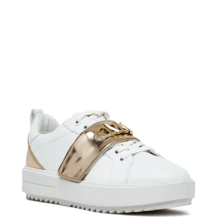 Michael Kors Skórzane trampki EMMETT STRAP LACE UP - Trampki damskie - miniaturka - grafika 1