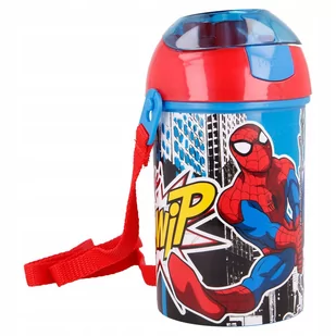 Spiderman Pająk Bidon Z Paskiem 450Ml Bpafree - Bidony dla dzieci - miniaturka - grafika 1
