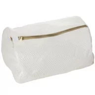 Kosze na bieliznę - Siatka Worek Na Pranie Ubrań Bielizny Z Zamkiem Błyskawicznym 22X33 Cm Beżowy - miniaturka - grafika 1