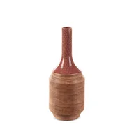 Wazony i flakony - Nowoczesny Wazon Ceramiczny Elda 15X15X38 Jasnobrązowy - miniaturka - grafika 1