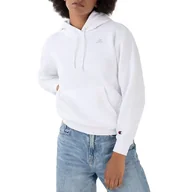 Bluzy sportowe damskie - Bluza Champion C Embroidery Fleece Hoodie 115479-WW001 - biała - miniaturka - grafika 1