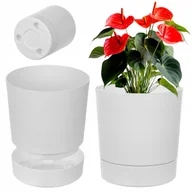 Donice - DONICZKA DONICA OSŁONKA NA KWIATY 27,5 cm Z PODSTAWKĄ PLASTIKOWA OKRĄGŁA - miniaturka - grafika 1