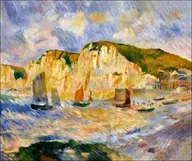 Plakaty - Galeria Plakatu, Plakat, Sea and Cliffs, Auguste Renoir, 91,5x61 cm - miniaturka - grafika 1