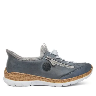 Sneakersy Rieker N42F2-14 Granatowy - Sneakersy damskie - miniaturka - grafika 1