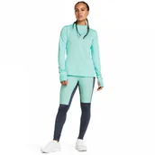 Legginsy - Damskie legginsy do biegania Under Armour UA Qualifier Cold Tight - miętowe - miniaturka - grafika 1