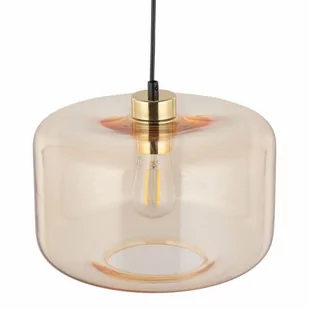 Wisząca lampa szklana ALMA 4900 TK Lighting do salonu bursztynowa czarna - Lampy sufitowe - miniaturka - grafika 1
