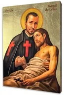 Ikony i obrazy sakralne - Ikona złocona Święty Kamil de Lellis - miniaturka - grafika 1