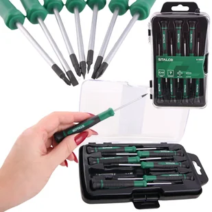 ZESTAW WKRĘTAKI PRECYZYJNE 7 EL CrV ŚRUBOKRĘTY STALCO MAGNETYCZNE S-12397 - Śrubokręty - miniaturka - grafika 1