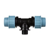 Łączniki, trójniki, kształtki - Trójnik odgałęzienie nyplowe 20x1/2"x20 Invena - miniaturka - grafika 1