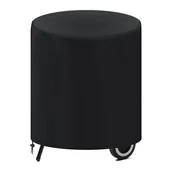 Pokrowce na grilla - 70x70 cm, czarny, okrągły pokrowiec na grilla, wytrzymały pokrowiec ochronny Oxford 210D na grilla gazowego, wodoodporny, chroniący przed wiatrem, pro - miniaturka - grafika 1