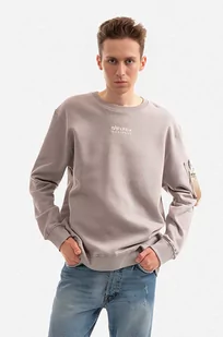 Alpha Industries bluza bawełniana męska kolor szary z nadrukiem 118316.643-SZARY - Bluzy męskie - miniaturka - grafika 1