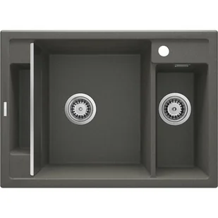 Deante Magnetic Zlewozmywak granitowy magnetyczny 1,5-komorowy bez ociekacza - antracyt ZRM T503 - Zlewozmywaki - miniaturka - grafika 1