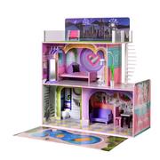 Domki dla lalek - Olivia's Little World Duży Domek dla lalek Dreamland Sunset Współczesny Dziecięcy Interaktywny Drewniany 3 piętra z 16 Akcesoriami dla lalek Multi T.. - miniaturka - grafika 1