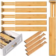 Meble modułowe i akcesoria - 4x ORGANIZER DO SZUFLADY SZUFLAD PRZEGRÓDKA SEPARATOR PRZEGRODY BAMBUSOWE - miniaturka - grafika 1