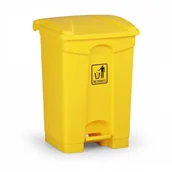Kosze na śmieci - B2B Partner Uniwersalny kosz na śmieci z pedałem, 45 l, żółty AF07331 - miniaturka - grafika 1
