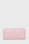 Portfele - Furla portfel skórzany damski kolor różowy - miniaturka - grafika 1