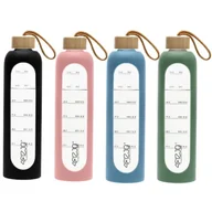 Shakery i bidony sportowe - Butelka na wodę szklana 4FIZJO 1l, różne kolory - miniaturka - grafika 1