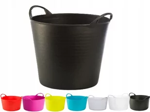 Pojemnik Wiadro Kosz Elastyczny Flexi 26L Czarny - Wiadra i kastry budowlane - miniaturka - grafika 1