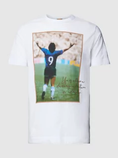 Koszulki męskie - T-shirt z nadrukiem z napisem model ‘Icon’ - grafika 1