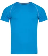 Koszulki męskie - Koszulka T-shirt, Niebieska, Sportowa, ACTIVE-DRY Poliester, Raglanowe Rękawy - Stedman - miniaturka - grafika 1