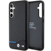 Etui i futerały do telefonów - Etui BMW BMHCS23FE22NBCK Samsung Galaxy S23 FE Leather Carbon czarny/black - miniaturka - grafika 1