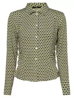 Koszule damskie - zero - Bluzka damska, wielokolorowy|zielony|czarny|szary - miniaturka - grafika 1