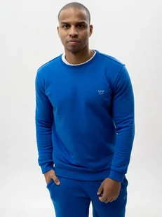 Bluza Bez Kaptura Męska Ciemna Niebieska Jigga Wear Simple Crown XXL - Bluzy męskie - miniaturka - grafika 1