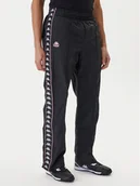 Spodnie sportowe męskie - Kappa Spodnie dresowe 361W7JW Czarny Comfort Fit - miniaturka - grafika 1