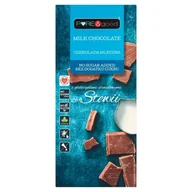 Czekolada - PURE & GOOD Czekolada Mleczna ze Stewią bez Cukru, Pure&Good,100g - miniaturka - grafika 1