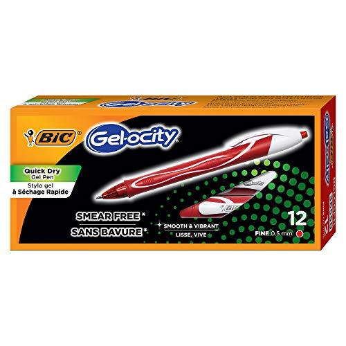 BIC Intensity Quick Dry Długopis żelowy czerwony Pudełko 12szt