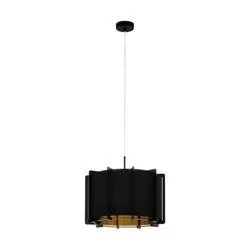Eglo Pineta 98342 lampa wisząca zwis oprawa 1x40W E27 czarna/złota - Lampy sufitowe - miniaturka - grafika 1