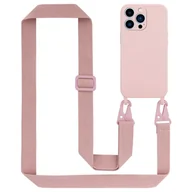 Etui i futerały do telefonów - Łańcuszek Etui Do Apple iPhone 13 PRO MAX Pokrowiec w LIQUID RÓŻOWY Silicone TPU Obudowa Ochronny Cadorabo - miniaturka - grafika 1
