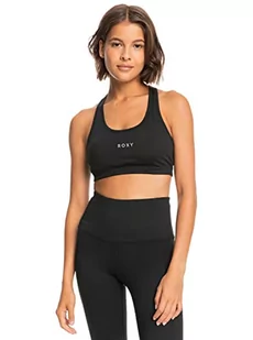 ROXY™ Back to You - Biustonosz sportowy o średnim wsparciu - damski - L - czarny - Biustonosze - miniaturka - grafika 1
