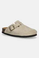 Klapki i japonki damskie - Scholl klapki zamszowe FAE damskie kolor beżowy F321981002 - miniaturka - grafika 1