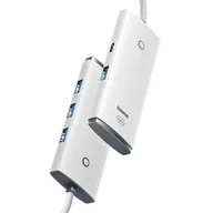 Huby USB - Baseus Lite Series wielofunkcyjny HUB 4w1 USB - 4x USB 3.2 gen. 1 25 cm biały (WKQX030002) - miniaturka - grafika 1