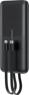 Powerbanki - Choetech Choetech B654 10000mAh 22.5W USB-A / USB-C / micro USB z wbudowanym kablem USB-C / Lightning - czarny - miniaturka - grafika 1