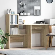 Biurka - vidaXL Biurko dąb sonoma 131.5 x 50 x 106.5 cm Materiał drewnopochodny - miniaturka - grafika 1