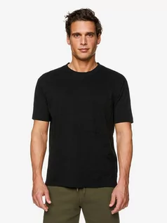 Koszulki męskie - Benetton T-shirt w kolorze czarnym - grafika 1